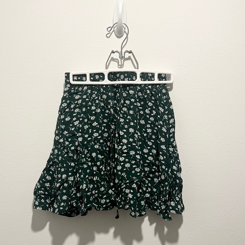 Princess Polly Green Floral Mini Skirt